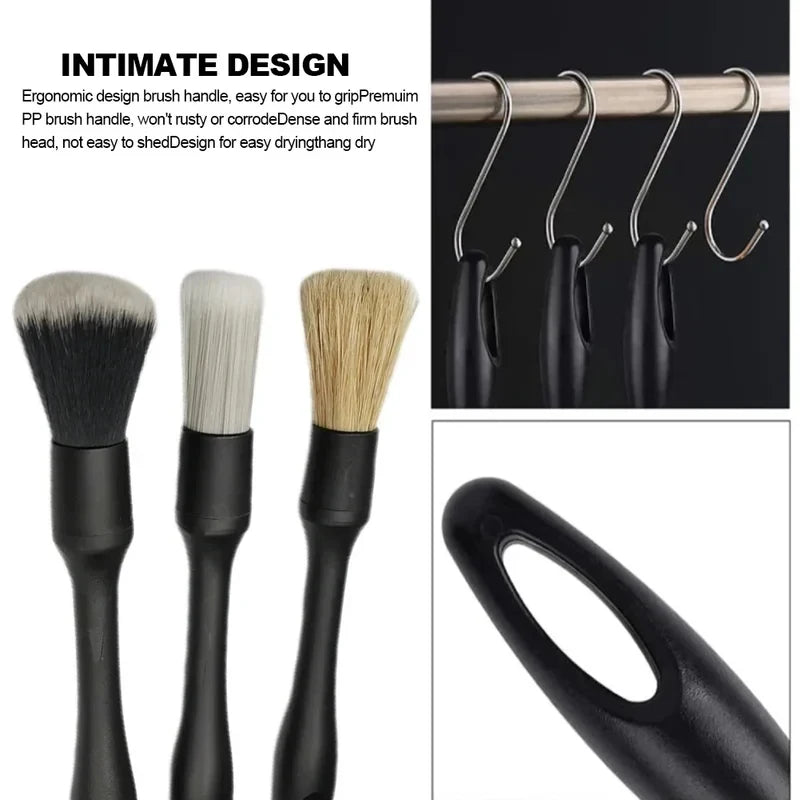 2-6PCS Car Detailing Brush Super Soft Auto Interior Detail Brush With Synthetic Bristles Car Dash Duster Brush Accessories