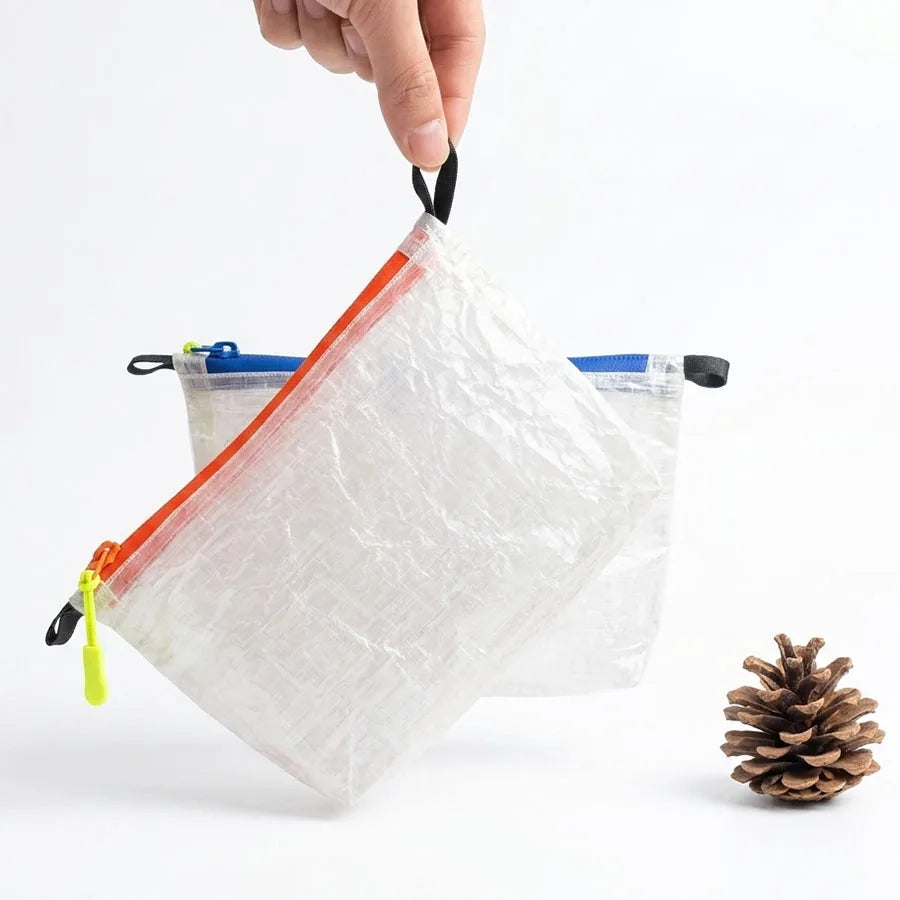 14.6g Outdoor DCF Pouch Passport Key Ultralight Toiletry Sack Bag Zipper Hiking Camping Gear Organizer Storage Bag