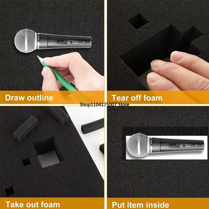 Waterproof Hard Carry Case Bag Toolbox With Pre-cut Sponge Storage Box Safety Protector Organizer Hardware Box Impact Resistant