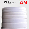 25Meter Reusable Magic Nylon Strip Household Hook and Loop Non-Adhesive Fastener Tape DIY Sewing Accessories 20/25/30/50mm white