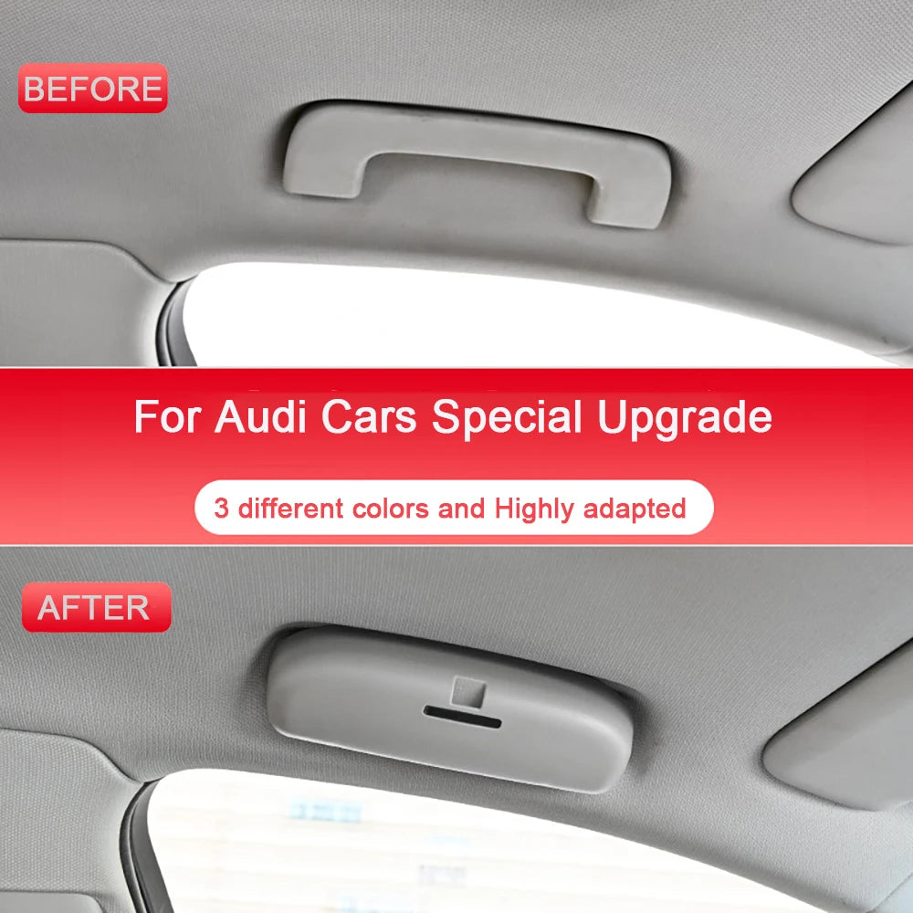 Car Glasses Case Sun Glasses Holder Sunglasses Box for Audi A4 B8 B9 A3 8V Q3 Q5 Q7 Q2 A6 2013 - 2022 Accessories