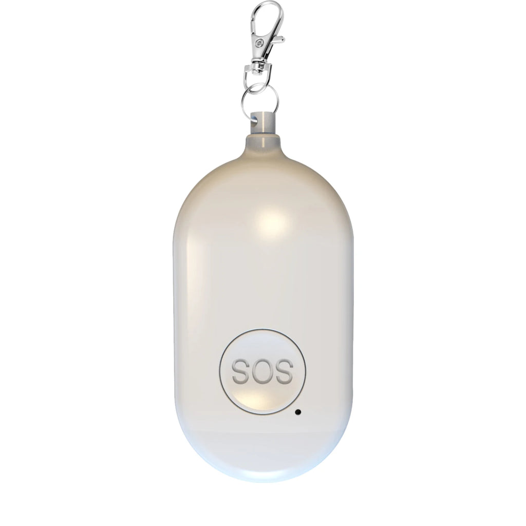 Rechargeable Self Defense Keychain Alarm 130dB Loud Emergency Personal Siren with Flashing Strobe Light SOS Safety Alert Device