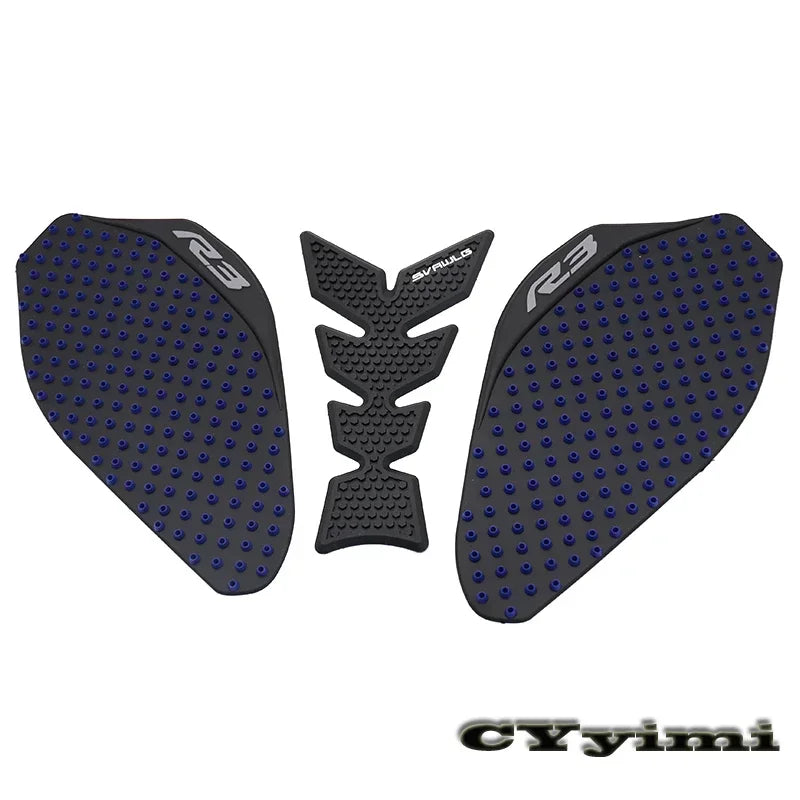 For YZF R3 YZFR3 2019 2020 Non-Slip Motorcycle Tank Pad Gas Side Sticker Fishbone Knee Protector Decals