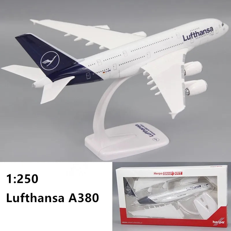 1/200/250 Scale McDonnell Douglas MD-11 Lufthansa Cargo Airlines /A350-900 Lufthansa A380 Aircraft  ABS Assembly Model Plane