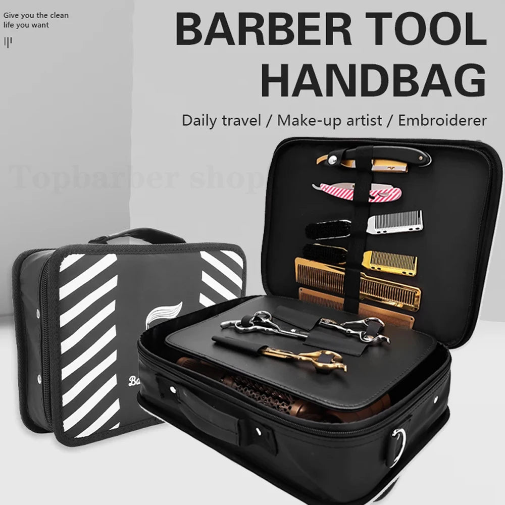 Barber Tools Storage Bag Haircut Scissors Valise Multi-Function Organizer Clipper Combs Large Capacity Case Styling Tools