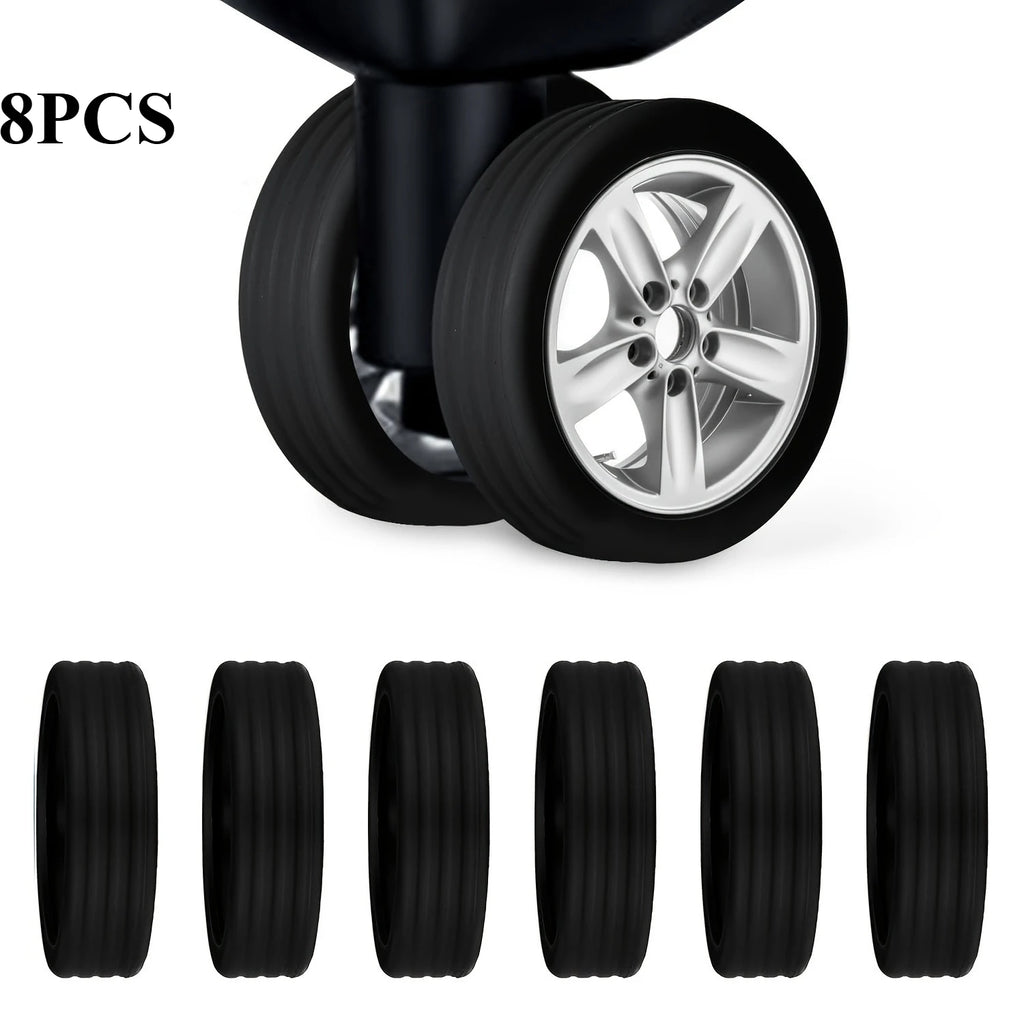 8Pcs/Set Luggage Wheels,Silent Protective Cover,Suitcase,Travel Box,Wheels,Anti-skid Cover,Wear-resistant Rubber Cover
