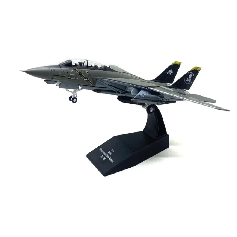 1:100 Diecast Model Toy F-14 Super Flanker Jet Fighter Aircraft Alloy Fighter Model Collectible Model Airplane Toy Festival Gift