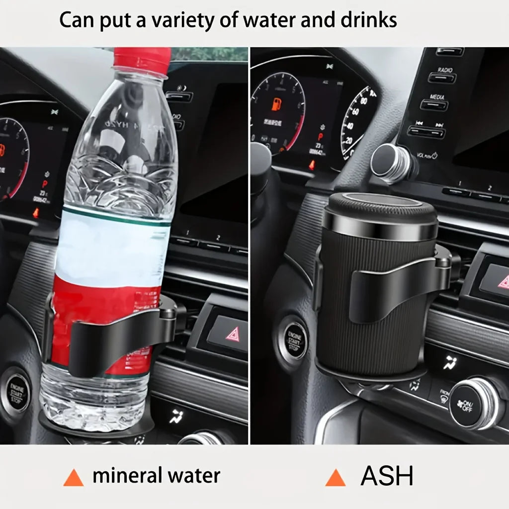 Adjustable Car Vent Cup Holder with Sponge Base Secure Grip for Bottles and Cans Easy Installation Design