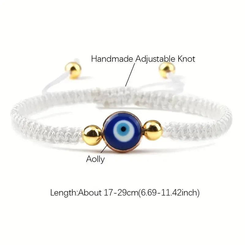 Pulseras Hombre Weaved Men's Fatima Hamsa Hand Bracelet Man Braided Turkish Evil Eye Bracelets For Men Women Spiritual Jewelry