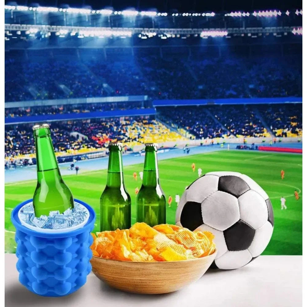 1PC Silicone Ice Cube Maker Portable Bucket Wine Cooler Beer Cabinet Space Saving Kitchen Tools for Whiskey Drinking