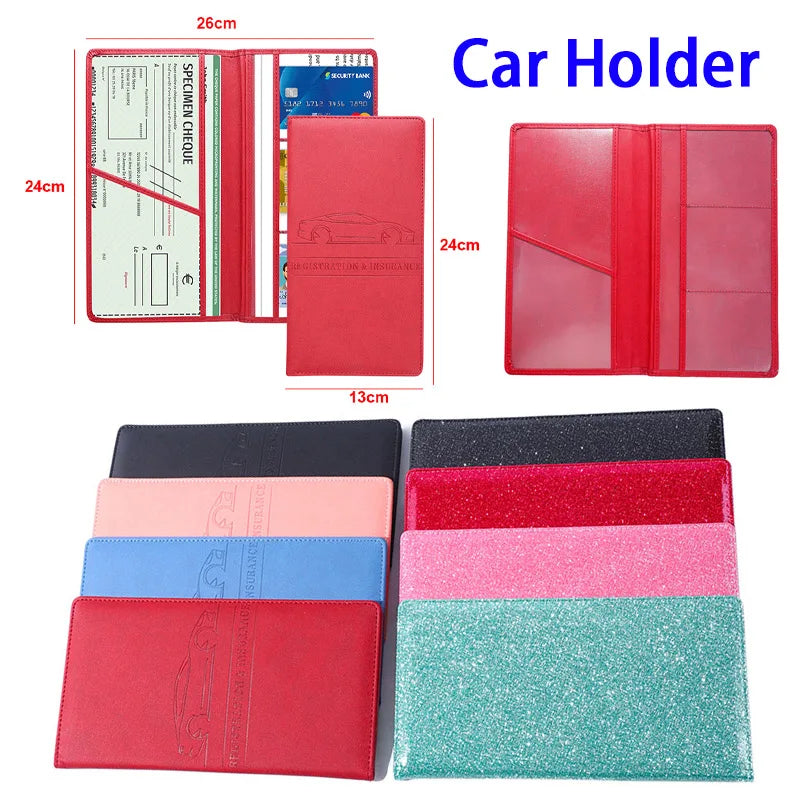 Simple Stylish Driver's License Car Registration Certificate Holder Document Cover Ticket Storage Anti Magnetic Card Bag
