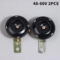 12V 48V 60V General Motorcycle Electric Horn Kit Waterproof Round Speaker Loud Electric Horn Suitable For Bicycle Scooter 105dB