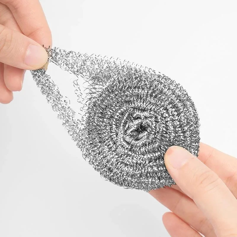 Steel Wire Dishwashing Ball Stainless Steel Heavy Duty Wire Steel Cleaning Ball Pots Pans Dishes Rust Removal Cleaner Brushes