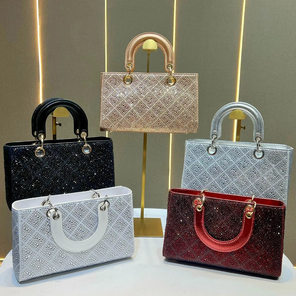 New women's with diamonds Princess Diana Crossbody women's  Banquet bag Rhinestone shoulder bag Women's handbag