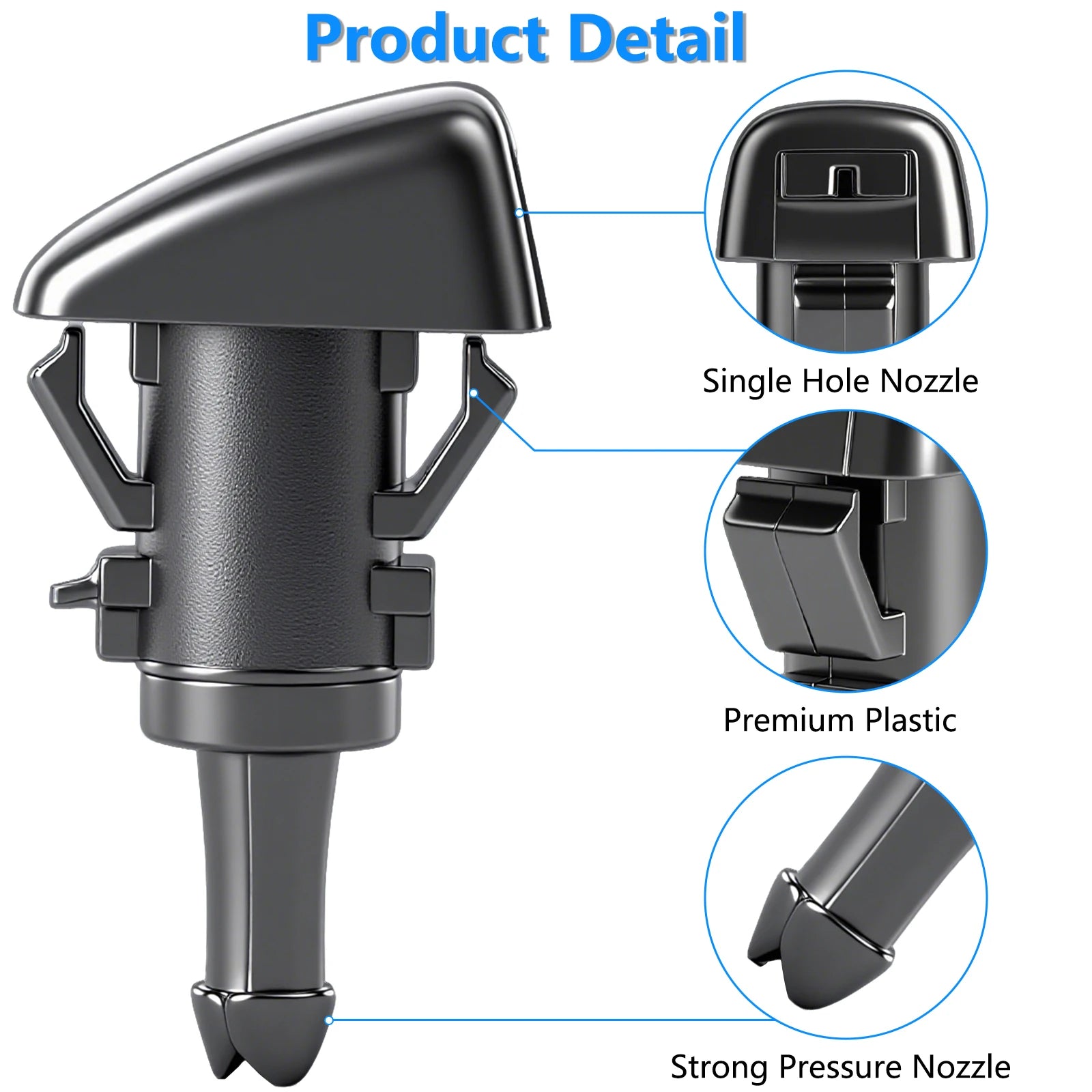 Erick's Wiper 2Pcs Front Windshield Washer Jet Nozzle For Dodge Avenger Charger Durango Grand Caravan Journey Magnum Ram