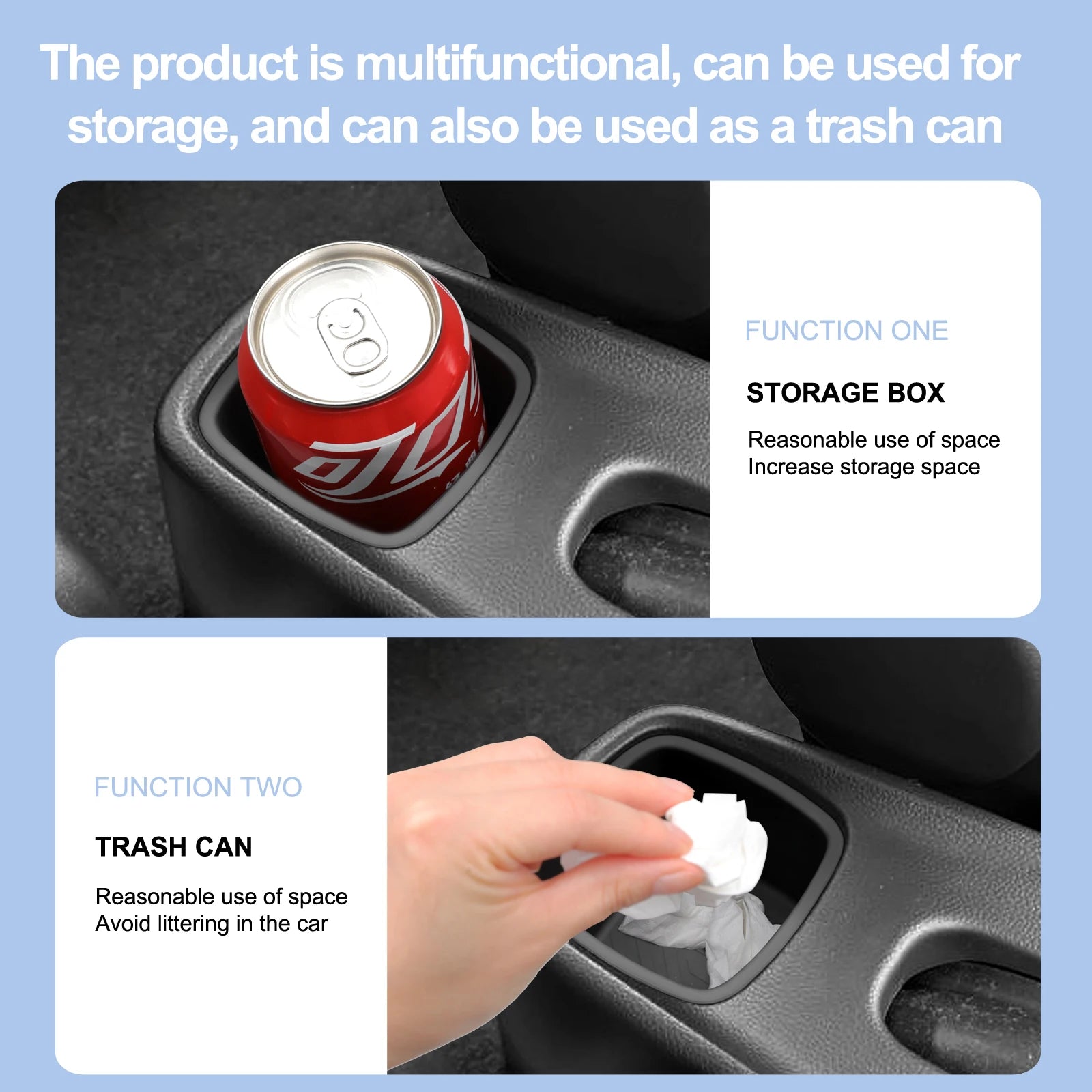 for Suzuki Swift 2016-2024 Car Cup Holder Silicone Central Control Storage Box Anti Dirty Drinks Holder Interior Accessories