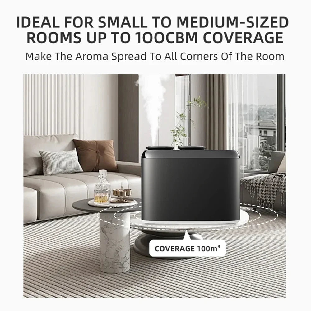 Electric Smell For Home Dual Nozzle Aroma Diffuser Electric Smell Distributor Bluetooth Control Essential Oil Diffuser No Water
