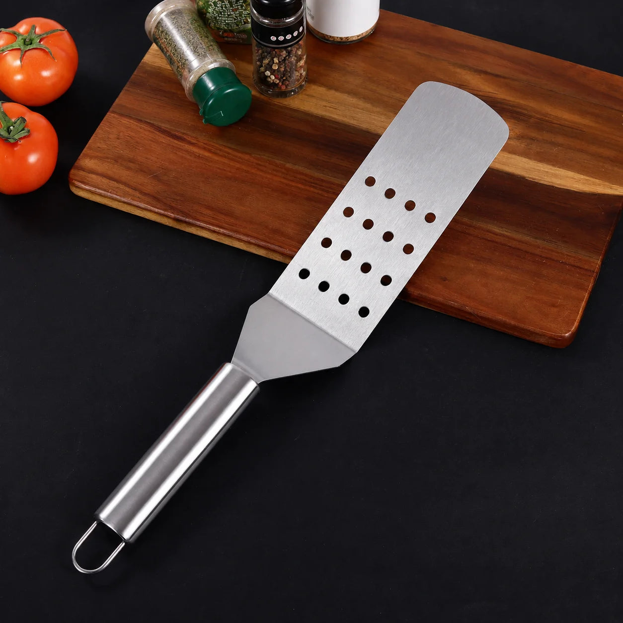 Stainless Steel Cooking Spatula Turner for BBQ, Frying, and Steak Kitchen Utensil