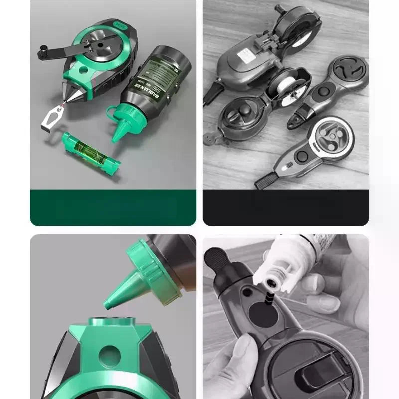 3Pcs Line Marking Tool Chalk Line Reel For Woodworking Workshop Home Renovation Enthusiasts With Quick Retraction And Fine Point