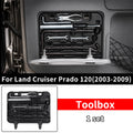 For 2003-2009 Toyota Land Cruiser Prado LC120 J120 Emergency Tool Box Storage Organizer Black Trunk Accessories
