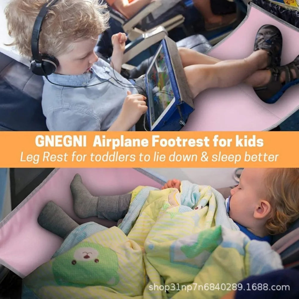 Kids Travel Airplane Bed Baby Pedals Bed Portable Travel Foot Rest Hammock Kids Bed Airplane Seat Extender Leg Rest For Kids，Zr