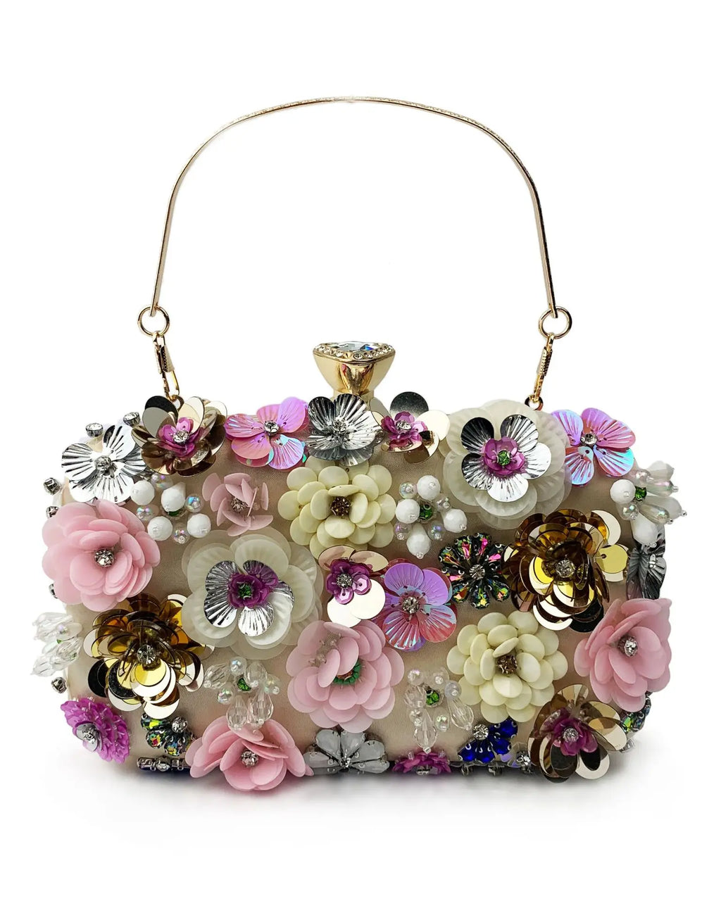Fashion Women Bags Flower Diamonds Embroidery Small Clutch Luxury Lady Handbags Evening Bags New Arrival Chain Shoulder Purse
