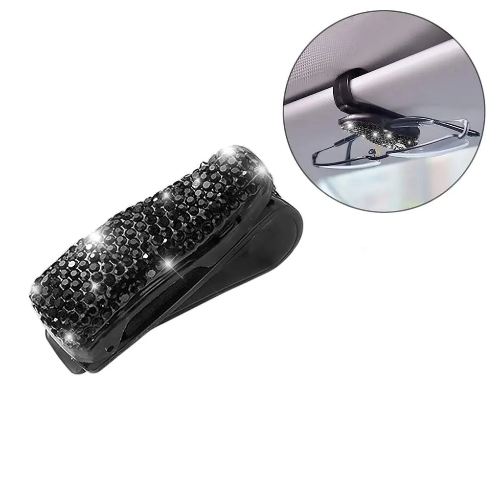 Car Vehicle Sun Visor Sunglasses Glasses Card Ticket Holder for Car Accessories Eyeglasses Holder Car Interior Supplies