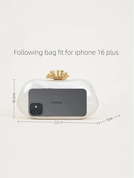 Shell Party Clutch Bag Women Wedding Evening Party Cute Ivory Pearl Color Acrylic Purse Handbag Spring Summer New 2026