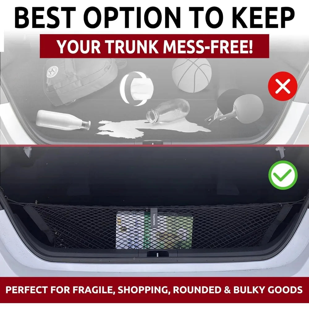 Trunk Envelope Style Mesh Cargo Net for Toyota Camry 2018-2024 - Car Accessories - Premium Trunk Organizer and Storage