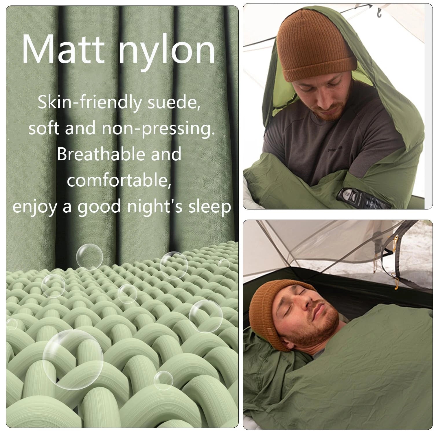 Ultralight Sleeping Bag Liner Nylon Warm Sleeping Bags Inner Liner Single Travel Hotel Camping Sheet Travel Hiking Camping