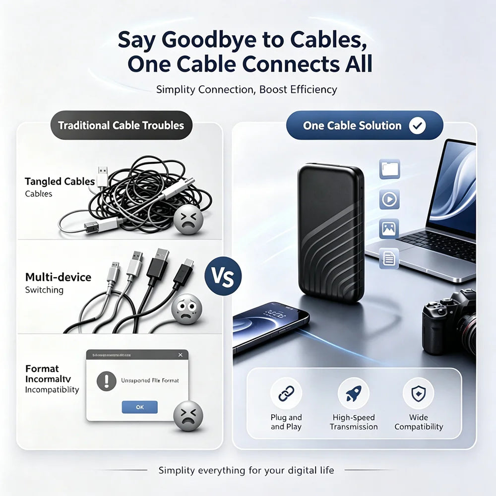Blazing Fast Read Write SSD External Hard Drive 4TB 8TB Low Latency Data Transmission for Video Editing Creative Content Storage