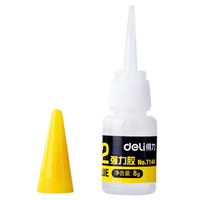 Deli Super Glue  Instant Quick-drying Cyanoacrylate Adhesive Leather Rubber Wood Metal Strong Bond Liquid Glue