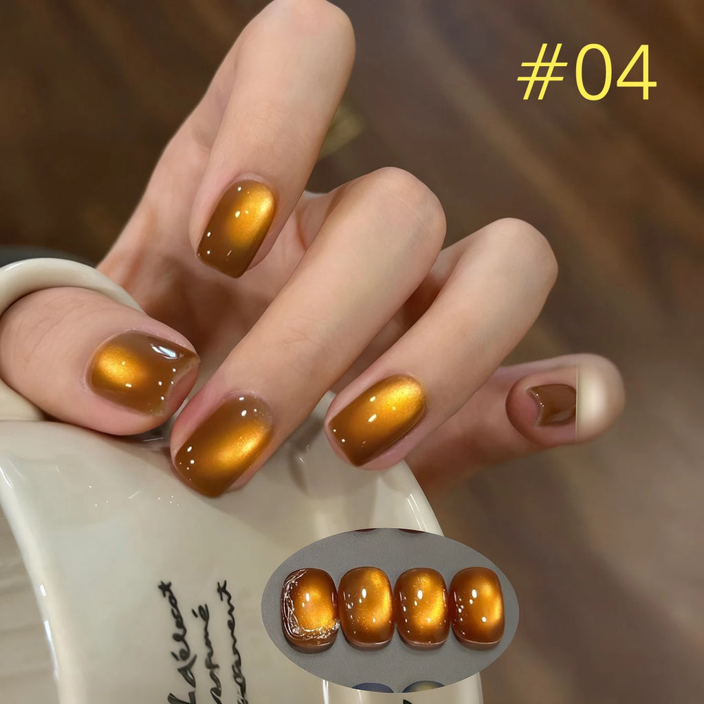 MIANEL 10ML Specially Blended Golden Osmanthus Cat Eye Nail Polish Gel 2026 New Style Versatile Cat Eye Nail Polish Nail Art Set