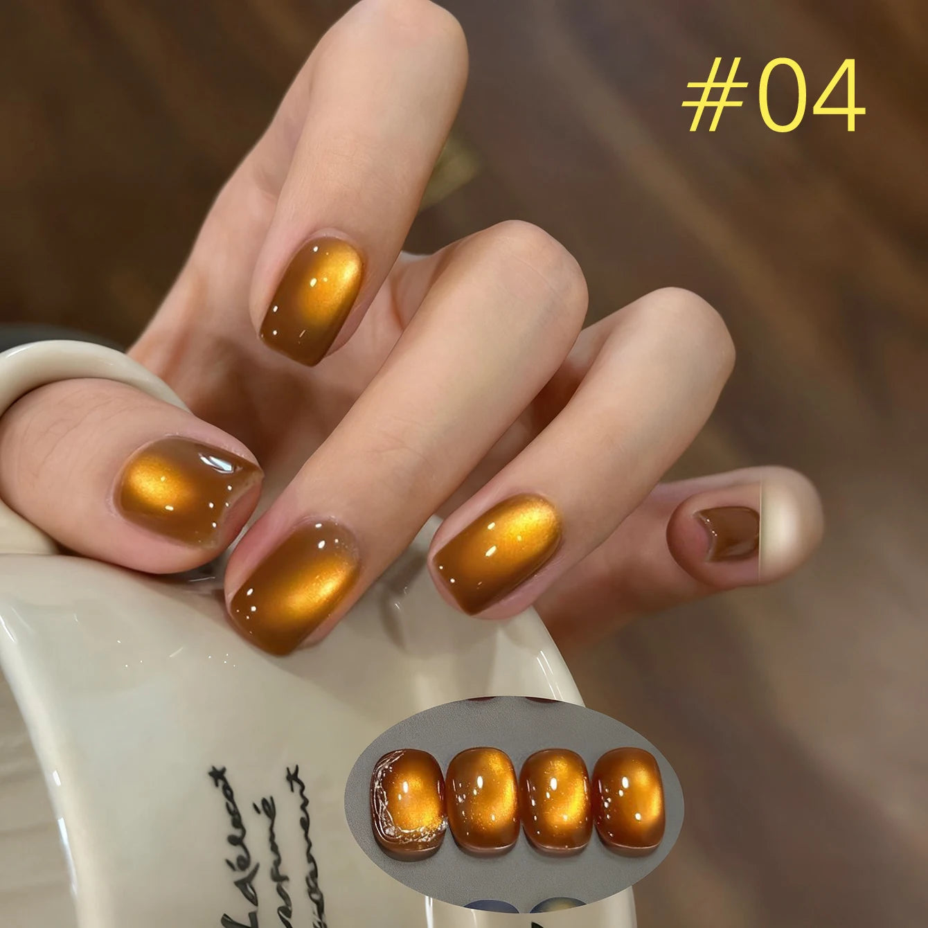 MIANEL 10ML Specially Blended Golden Osmanthus Cat Eye Nail Polish Gel 2026 New Style Versatile Cat Eye Nail Polish Nail Art Set