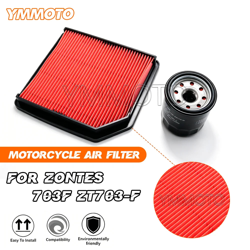 For Zontes 703F ZT703-F ZT 703 F Motocycle Air Filter Cleaner Drive Element Oil Filter Intake Cleaner