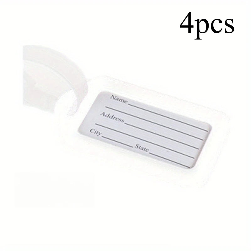4pcs Luggage Tags Identification Tags Travel Identification Tags Multicolor Suitcase ID Labels Bag Name Tag