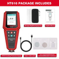 HABOTEST HT616 Car Coating Thickness Gauge 0-1500UM Car Film Paint Thickness Tester Measurement F/NF Automatic Calibration