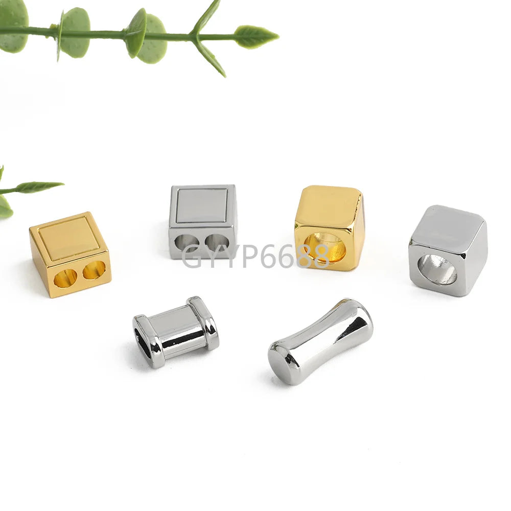 10/50/100PCS Belt Buckles in Bulk Metal Strap Connector For Leather Cord End Caps with Loop Bag Hoodie DIY Bracelet Accessories