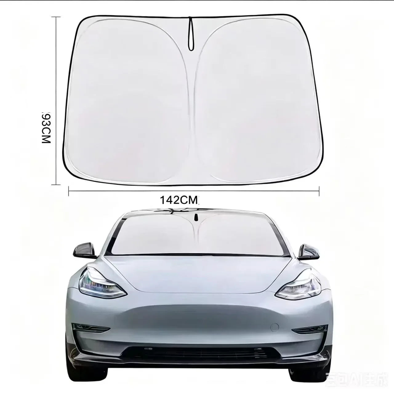 High-Efficiency Folding Windshield Sunshade for Tesla Model Y 3 Heat Block Sun Protection Visor Accessories