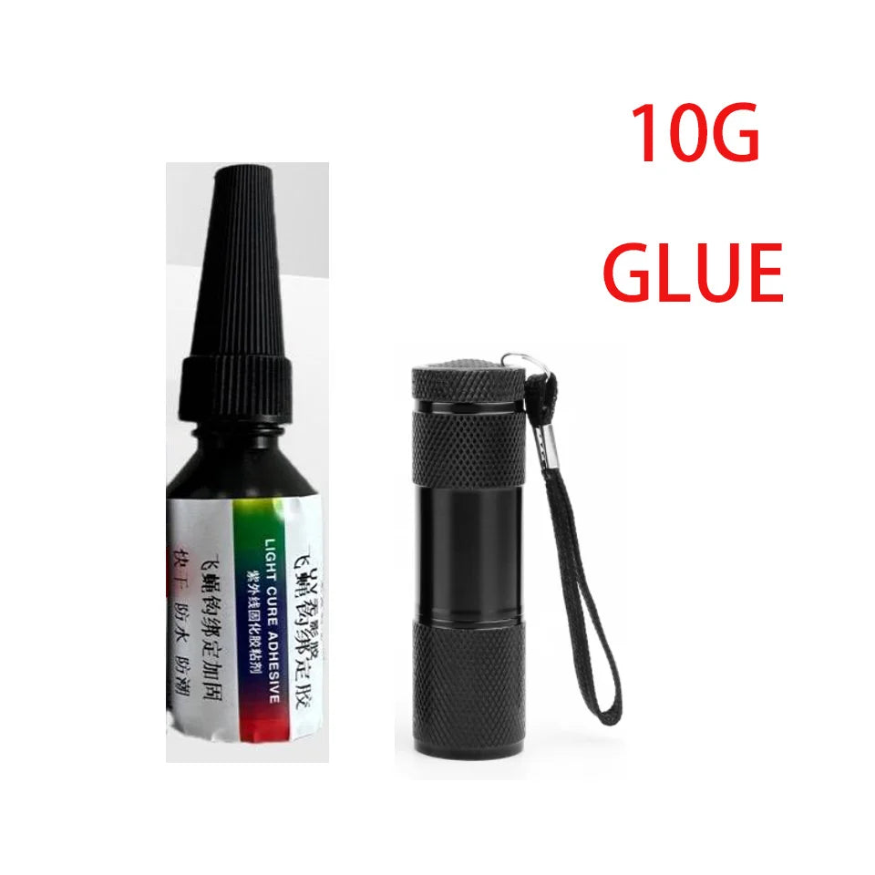 Fly hook glue uv glue uv curing water resistant strong adhesion fast drying strong fly hook UV glue DIY fishing bait production