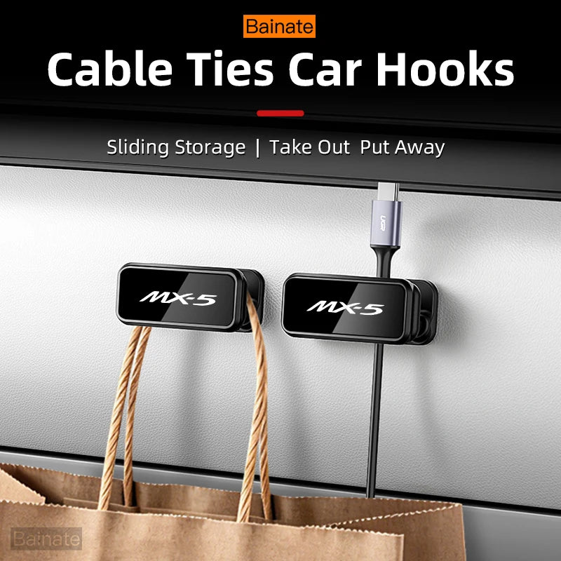 Car Hook Styling Hooks Interior Storage Accessories, For Mazda MX-5 Nd RF NC SKYACTIV 2005-2016-2025  Adhesive Mount Organizer
