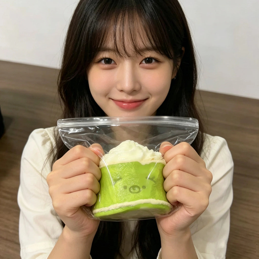 Handmade Bear Bamboo Tube Ice Cream Shape Stress Relief Toy 1PC Food Grade Silicone Korean Bestseller 2026