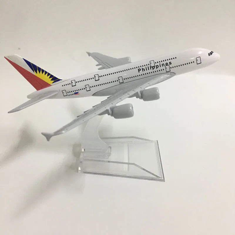 JASON TUTU 16cm Philippines Airbus A380 Airplane Model Airplane Diecast Metal 1/400 Scale Planes