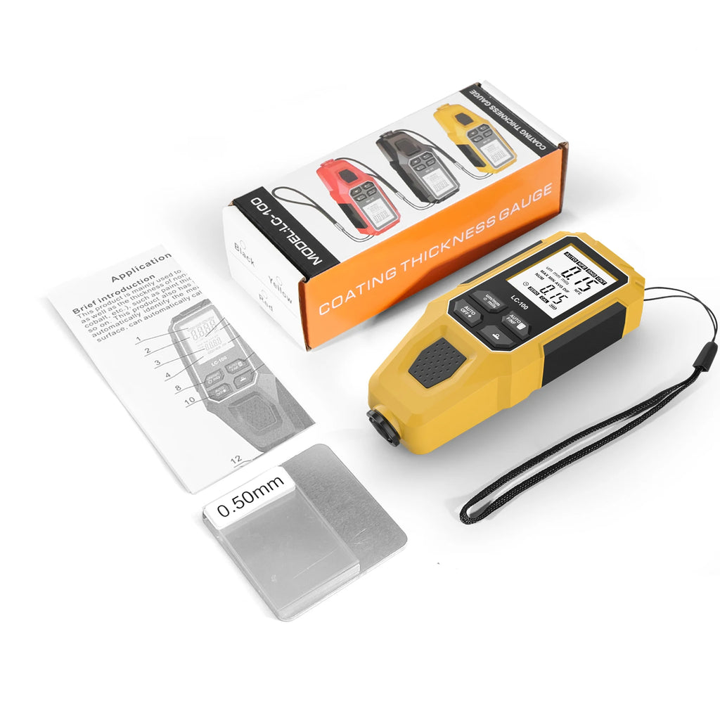 0-2000um High-precision Car Paint Thickness Tester Manual Paint Tools Automotive Coating Film Thickness Gauge for Fe/nfe LC-100