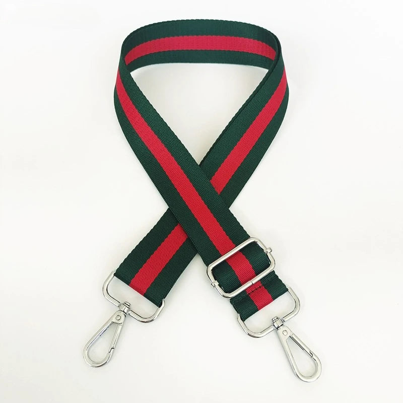 New Shoulder Strap Bag Accessories Colorful Versatile Single Shoulder Oblique Span Extended Wide Bag Adjustable Striped Webbing