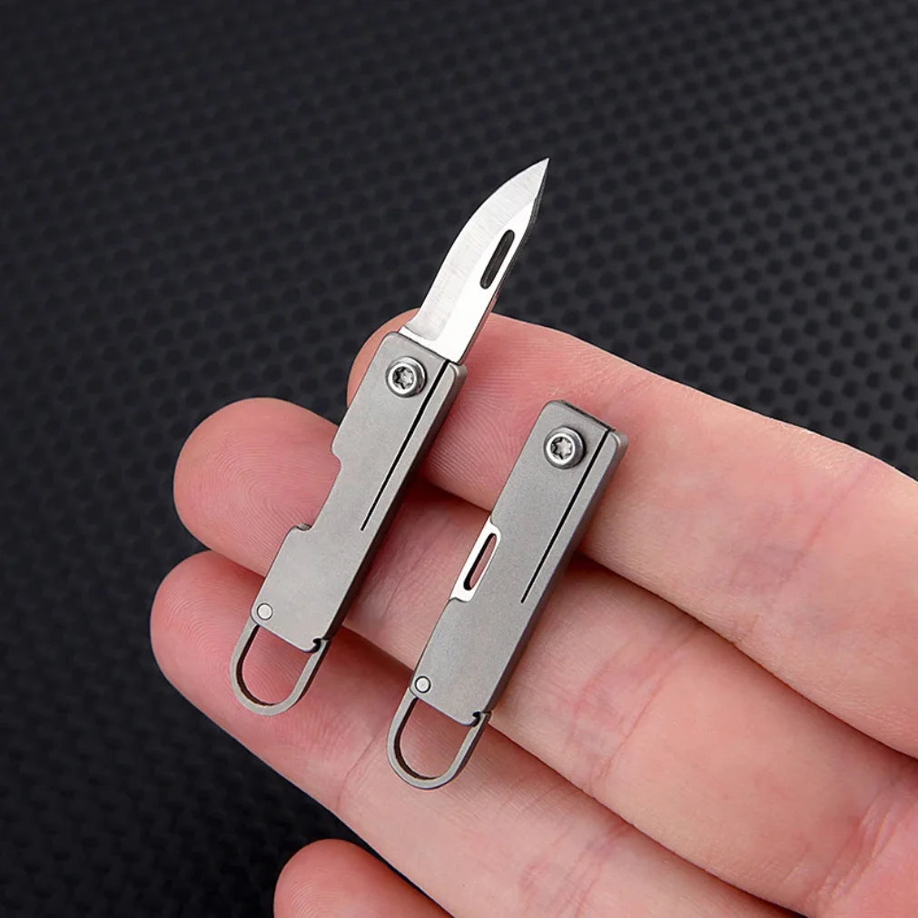 EDC Titanium Mini Folding Knife Pocket Knive Thin Pocket Knife Pocket Knife For Women Fruit Knives Outdoor Tools