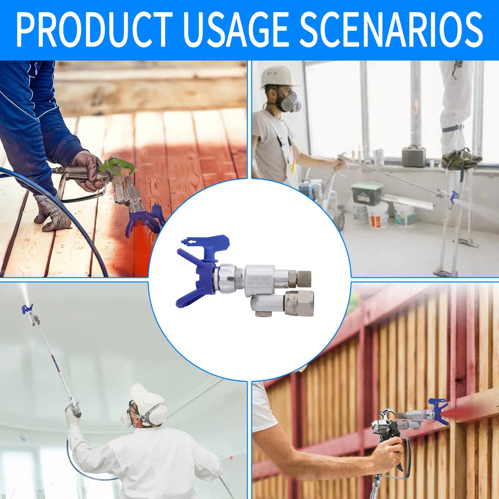 287030 CleanShot Shut-off Valve Airless Clean Shot Anti-Spitting Swivel Adaptor For 7/8 Inch Paint Spray Gun 6" Extensio