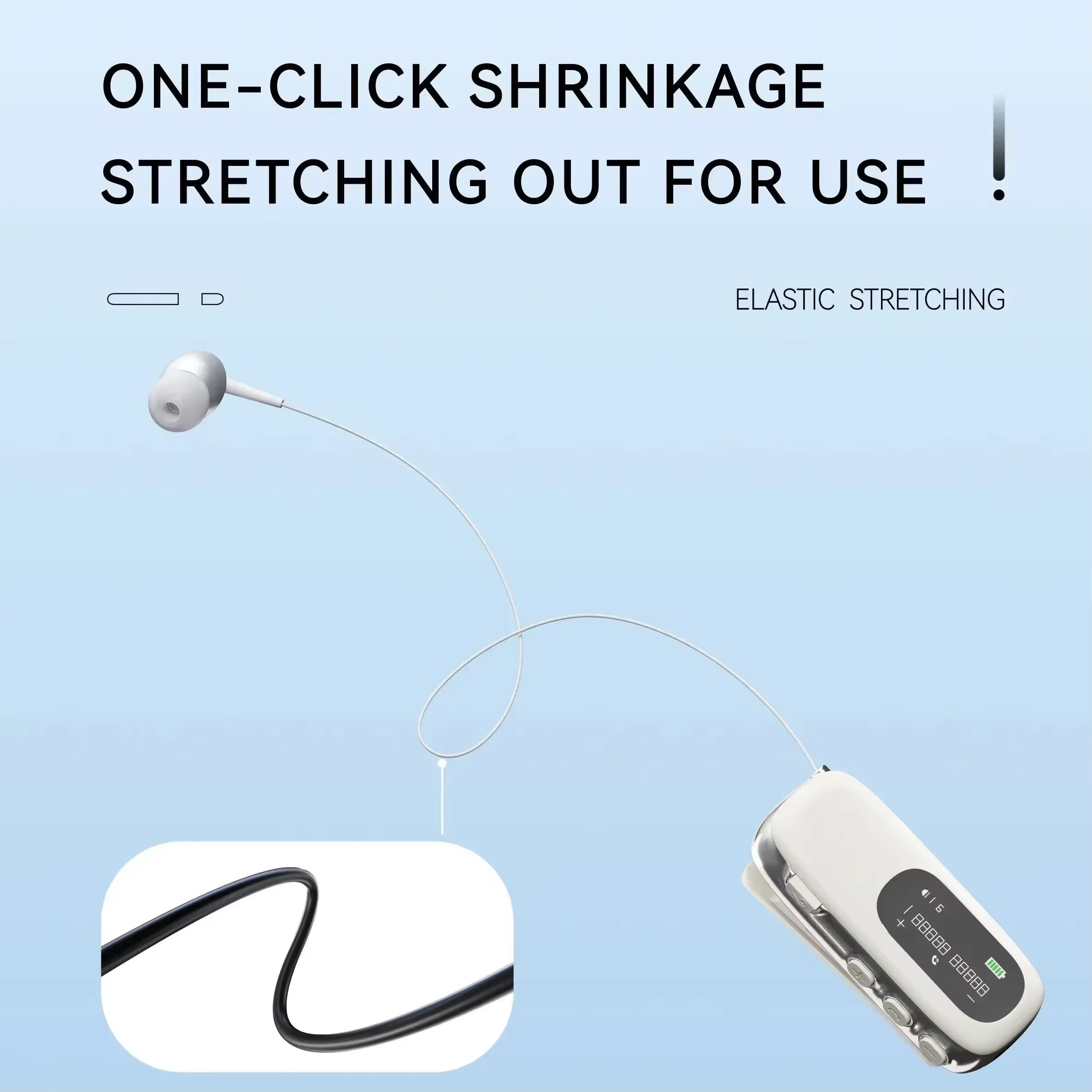 K75 Business Wired Bluetooth Earphones play for 20 hours, compatible with all Bluetooth devices, fast charging