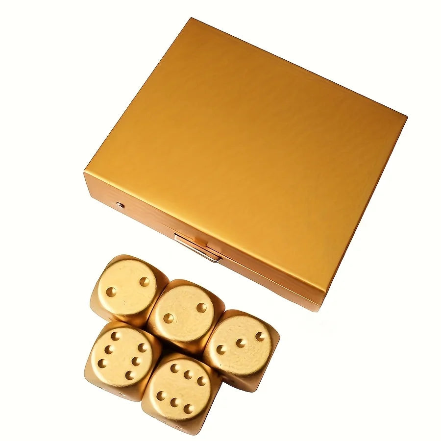 5Pcs/Lot Dice Aluminum Alloy Dices for Family Party Toy Accessories Tabletop Gaming Game Dice Drinking Dice Digital Dices
