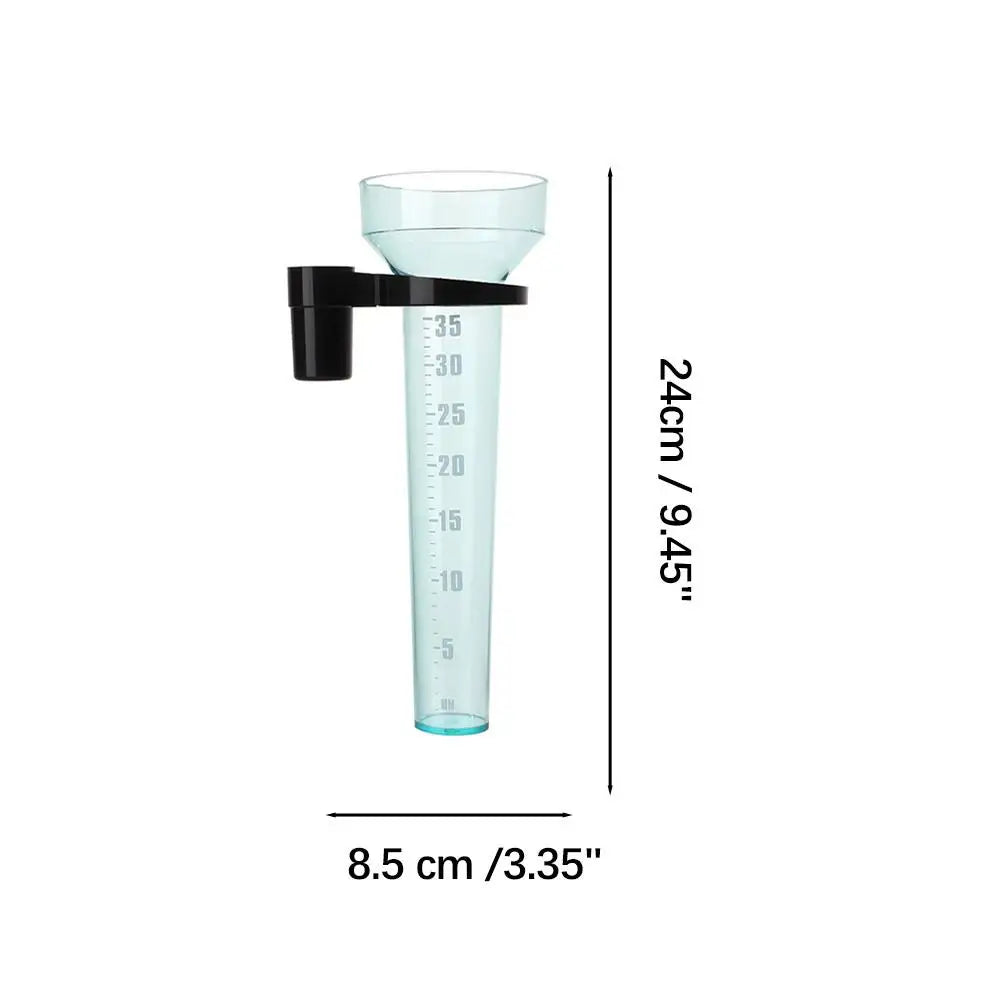 35mm Rain Gauge Clear Polystyrene Rainfall Meter Outdoor Garden Yard Ground Spike Stake Scale Weather Precision Measurement Tool